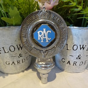 Vintage RAC Royal Automobile Club Association chrome car badge  / grill badge car mascot in really good condition 13 x 8 cm
