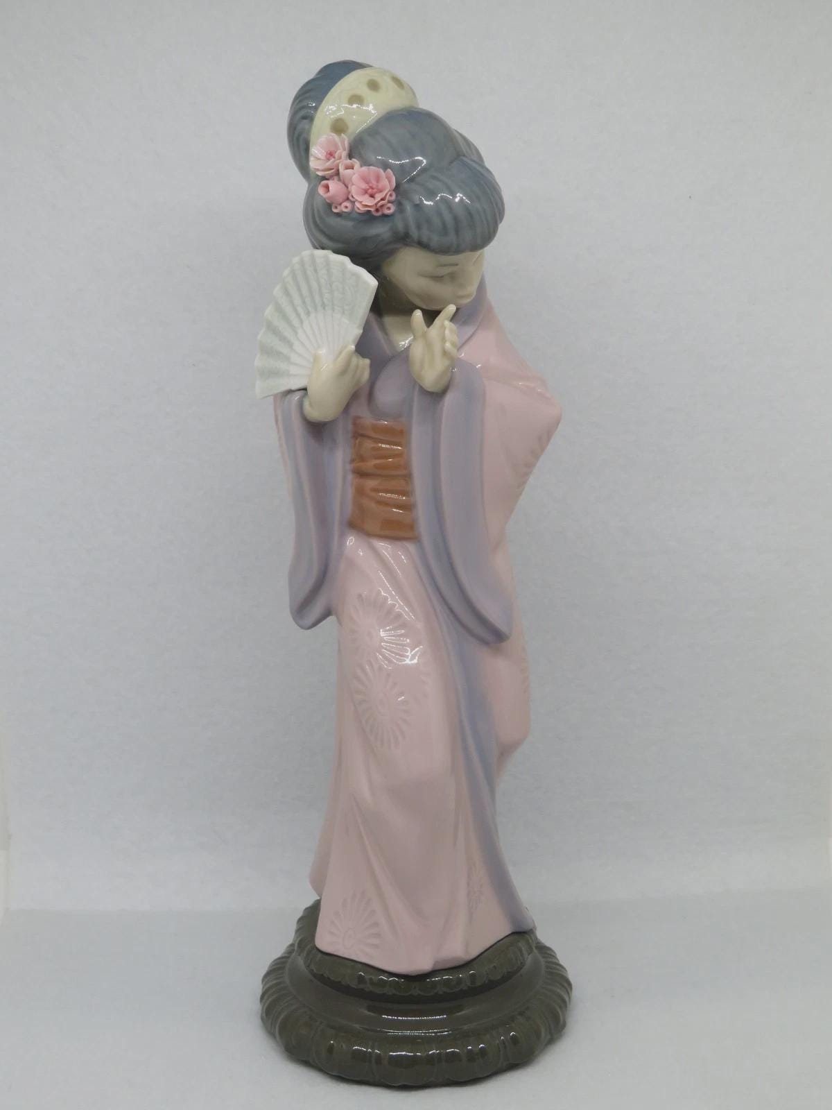 Vintage 1973 Lladro Japanese Geisha Girl Figurine 29cm