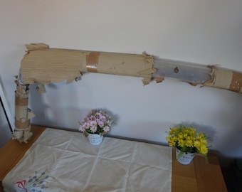 Guardabarros delantero de coche de acero cromado vintage, marca y modelo desconocidos, circa 1970/1980, nuevo en embalaje original.