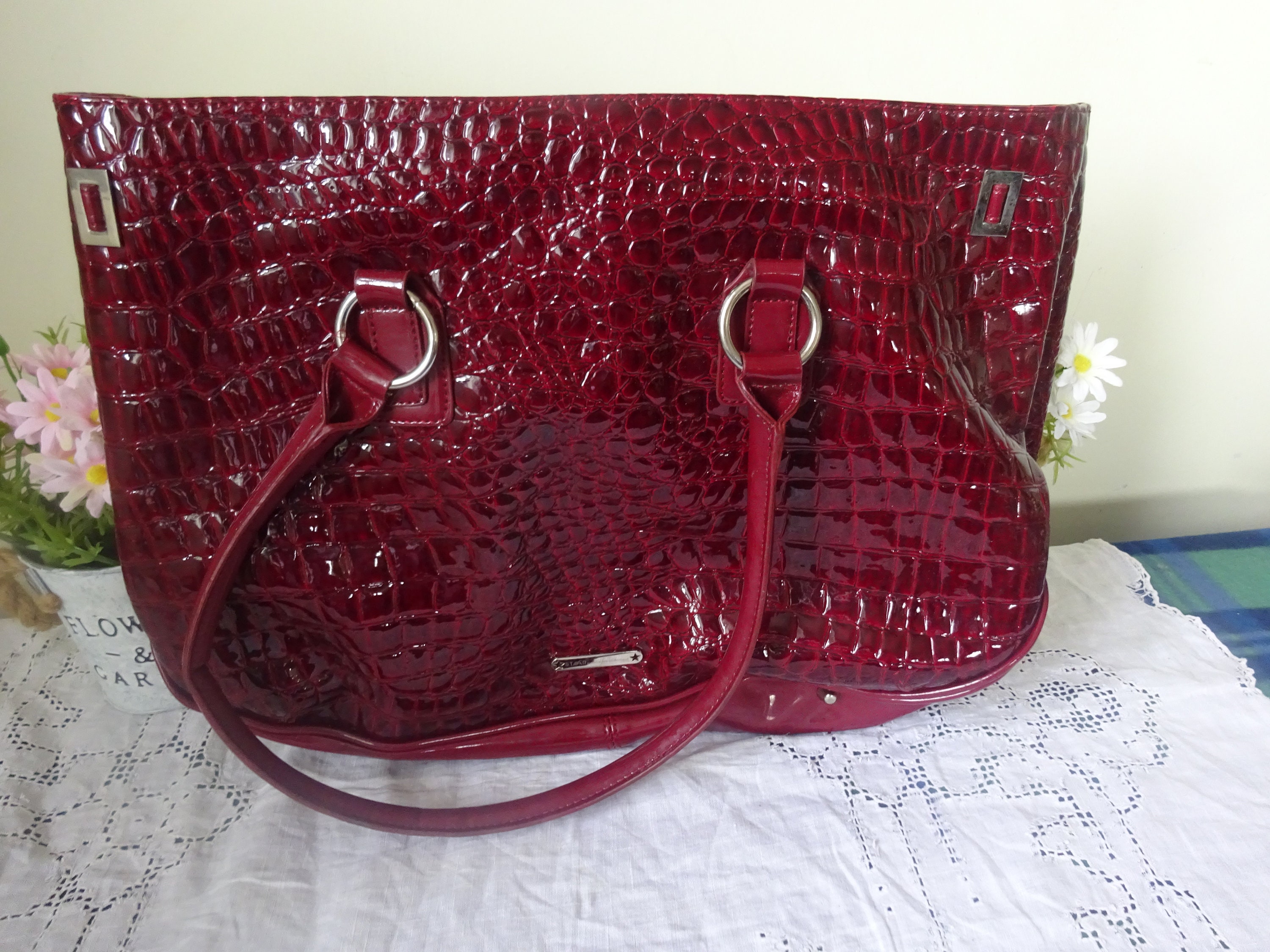 Sac à Main épaules Julian Macdonald – Imprimé Léopard Rose/violet, Motif étoiles