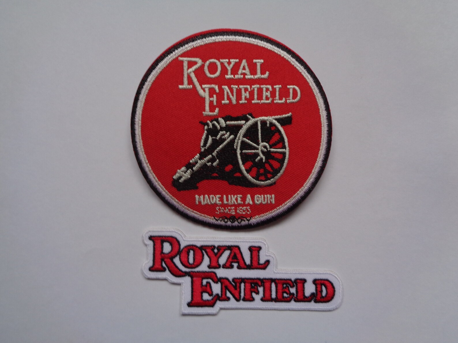Royal Enfield Motorcycle Patch Iron on or Sew on Patches Embroidered
