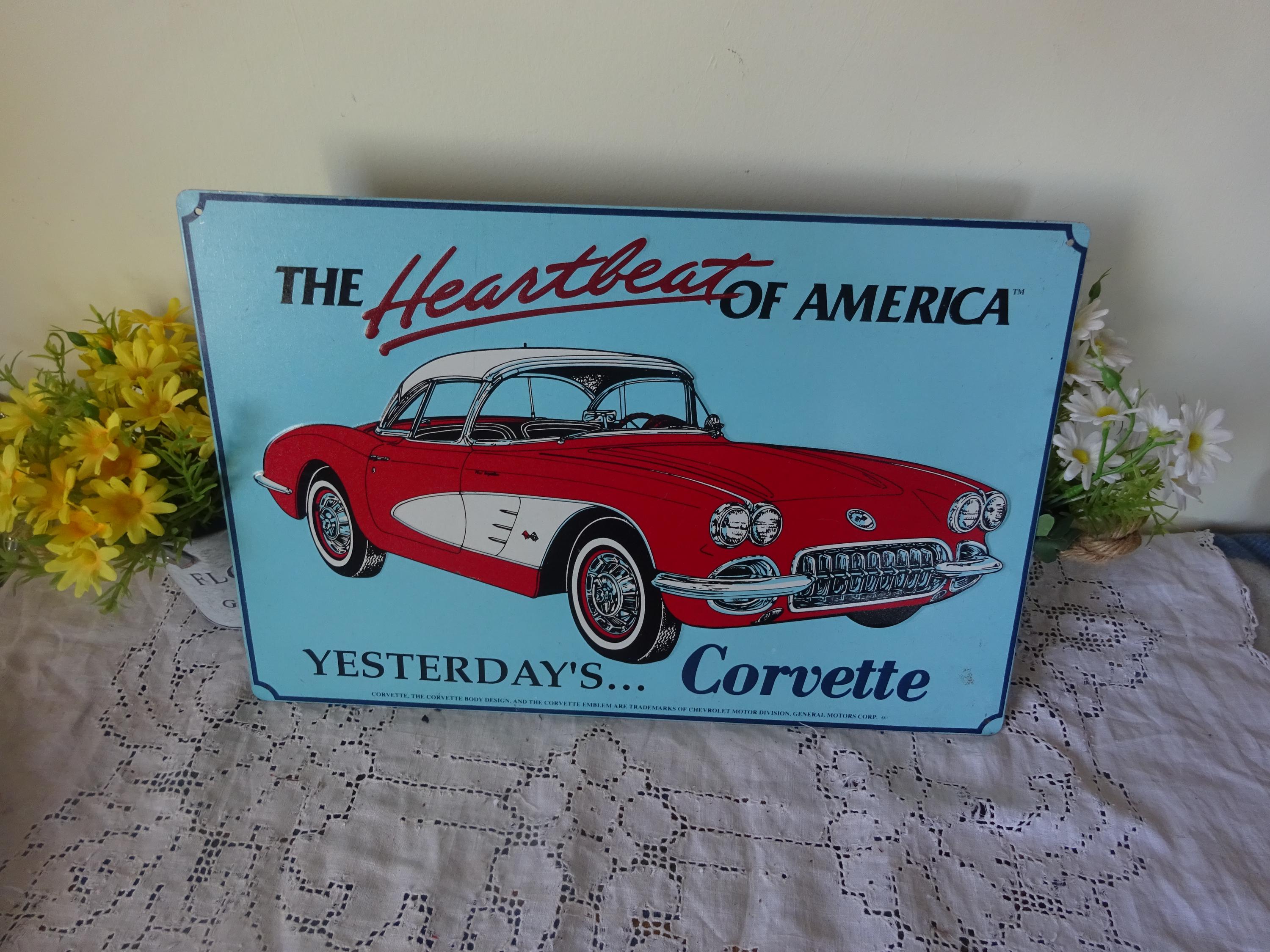 Plaque Dibond Corvette C6 – Enseigne Déco Garage, Atelier, Salon – Aluminium, Fabriqué En France