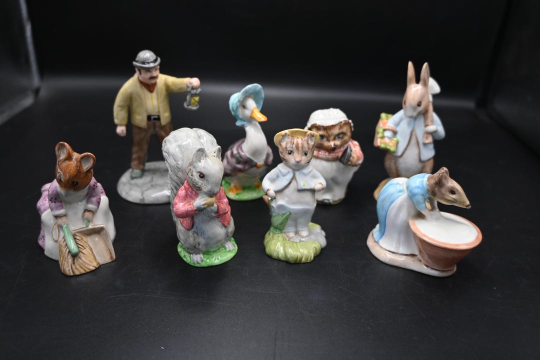 Vintage John Beswick Beatrix Potter Figures Farmer Potatoes Peter