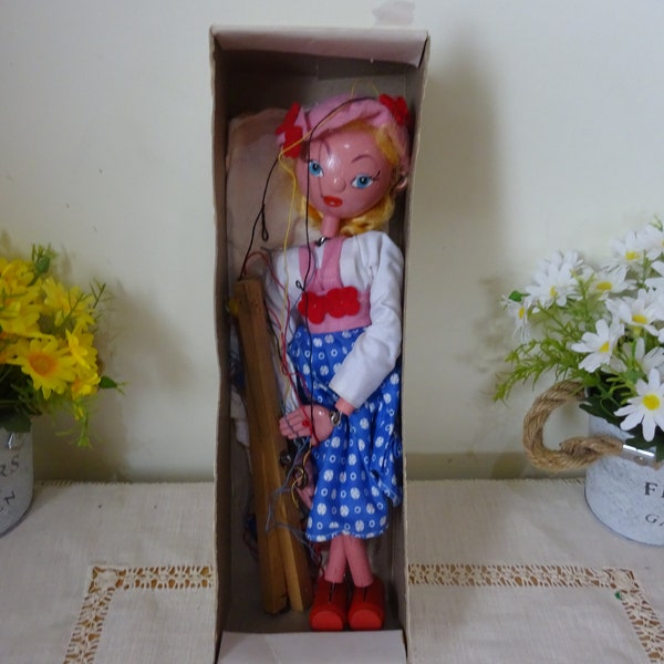 Original Pelham puppet Mitzi Girl boxed in great condition hand made puppet in box