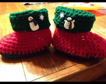 Crochet childrens slippers ~