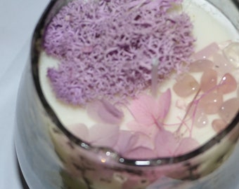 Wax lithotherapy candles, scent of natural flowers