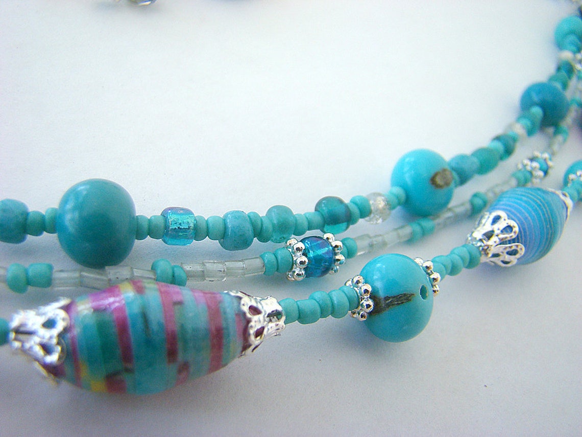 Turquoise Beaded Necklace main image 0