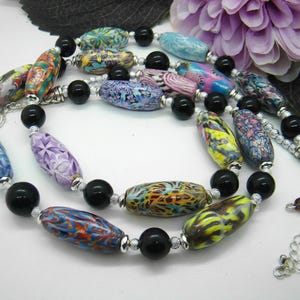 Large Bead Necklace, Handmade Necklace, Beaded Necklace, Clay Necklace, Statement Necklace, Chunky Necklaces, Clay Jewelry, Layered Necklace