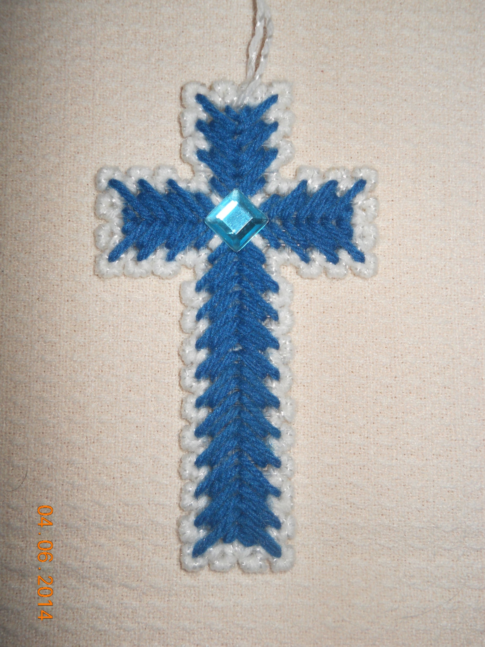 Cross Religious plastic canvas wall hanging Etsy