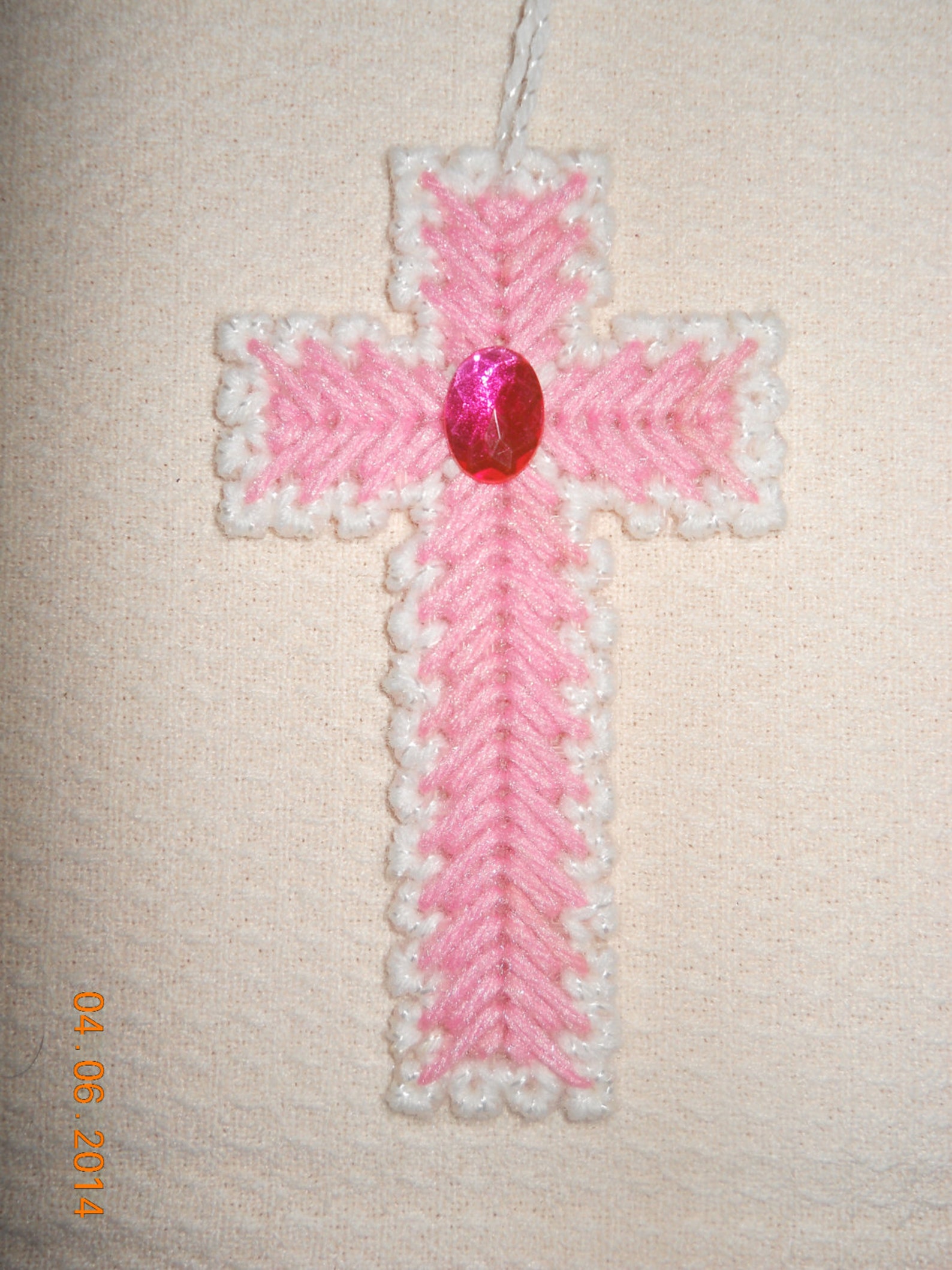 Cross Religious Plastic Canvas Wall Hanging Etsy