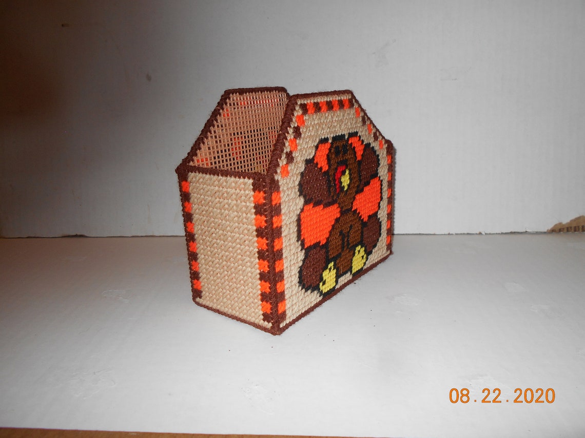 Thanksgiving Turkey Napkin Holder Plastic canvas Etsy
