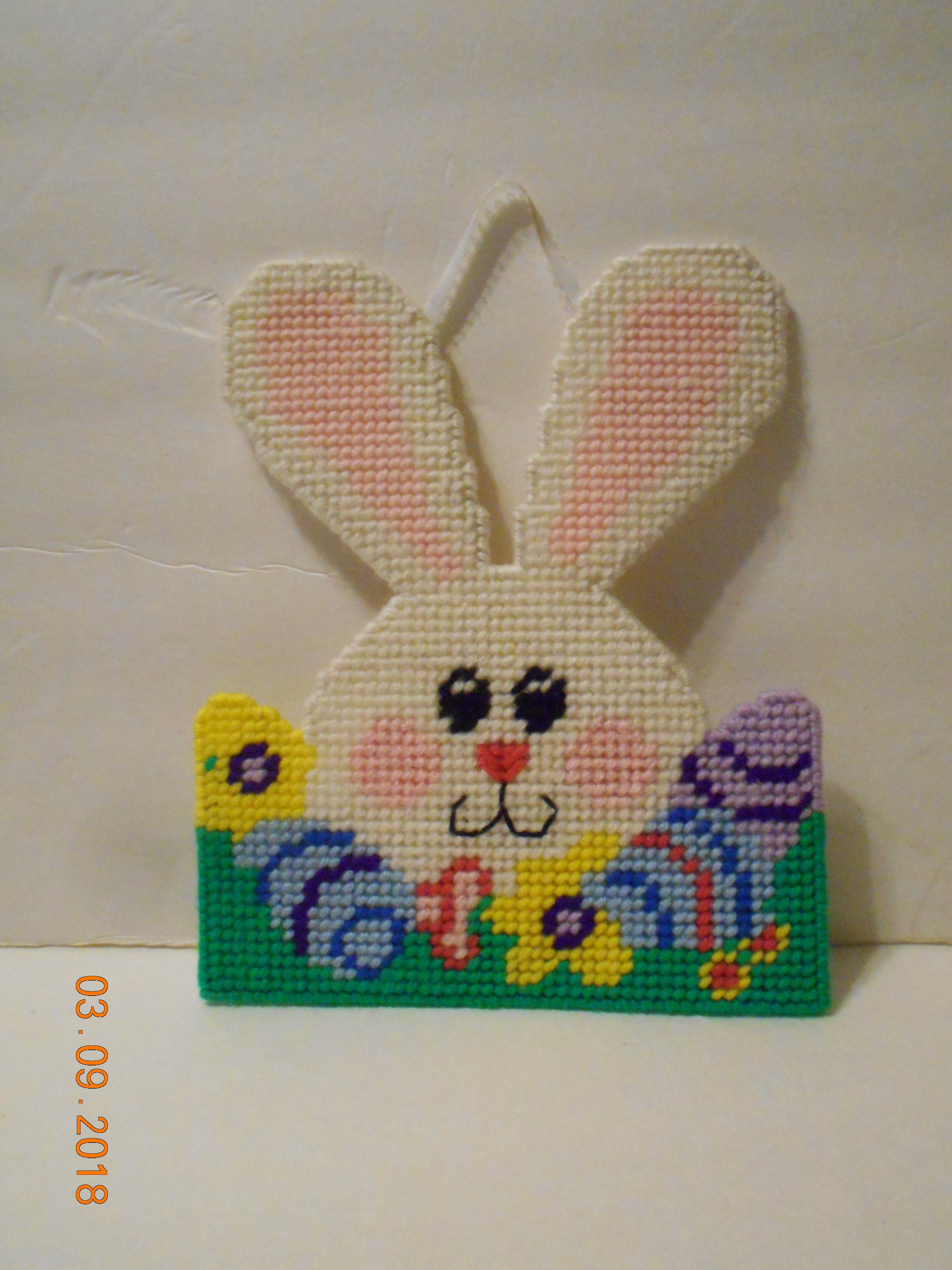 Easter Bunnyrabbit wall hanging plastic canvas | Etsy