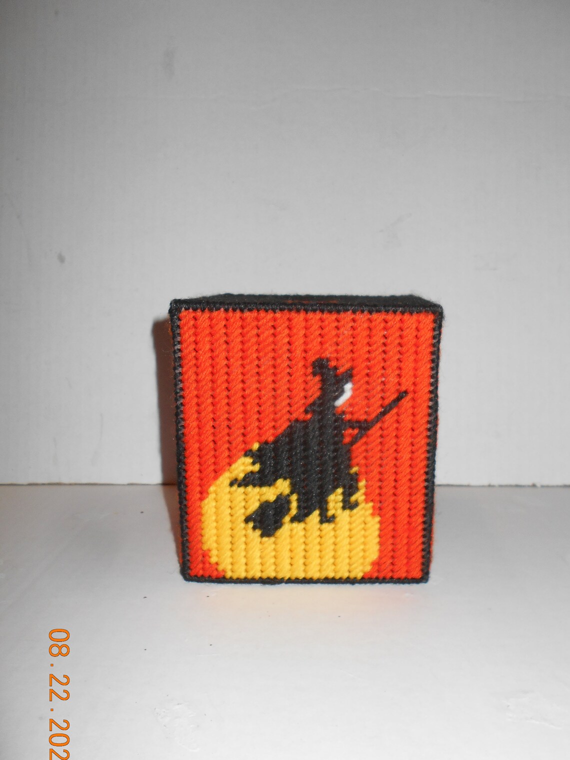 Happy Halloween Witch tissue box cover plastic canvas Etsy