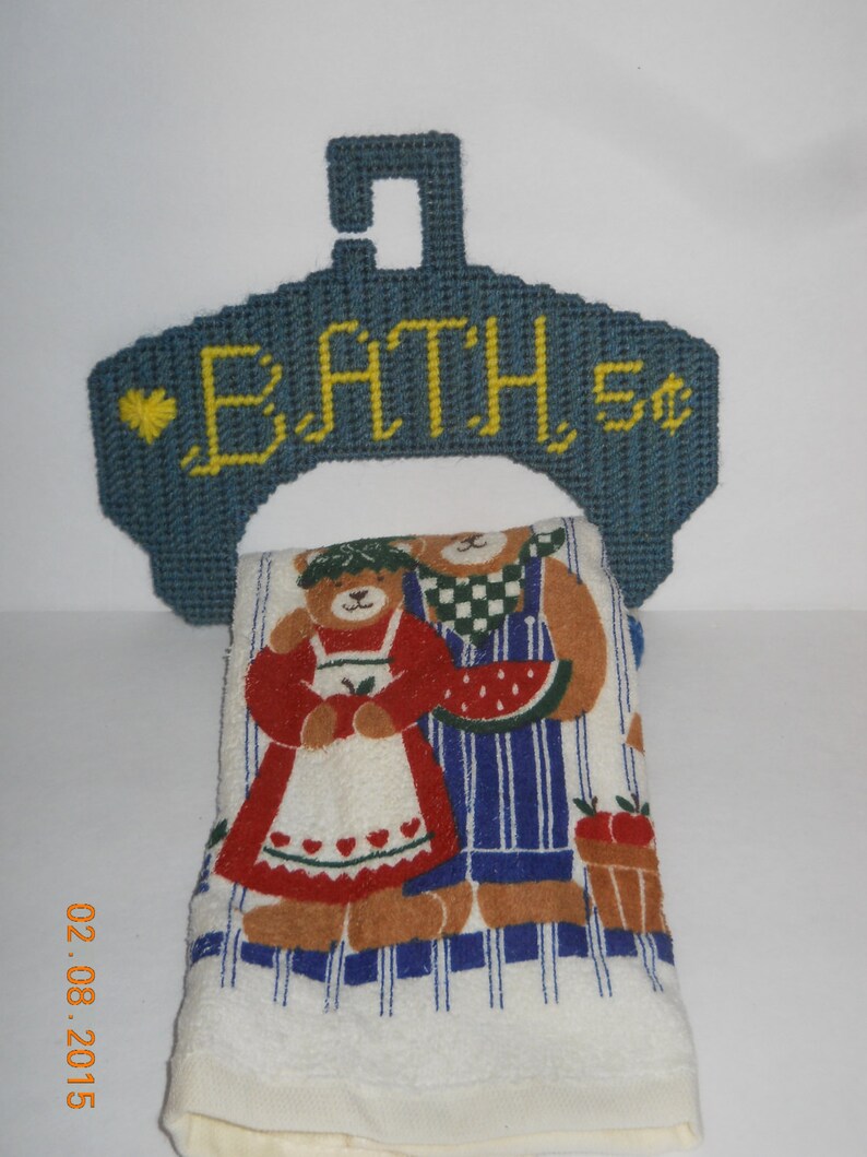 Bath Towel Holder in Plastic canvas 2 colors Etsy
