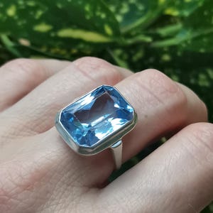 Vintage German Silver Spinel Ring, Art Deco Ring, US Size 7 1/4