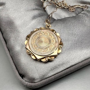 Antique Art Deco Photo Locket: German Silver Pendant Necklace