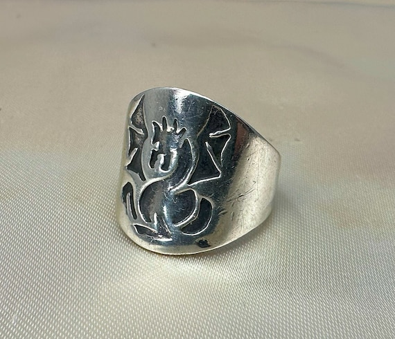 Vintage French Dragon Ring, Statement Ring, Unise… - image 1