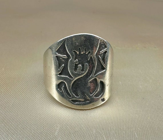 Vintage French Dragon Ring, Statement Ring, Unise… - image 3