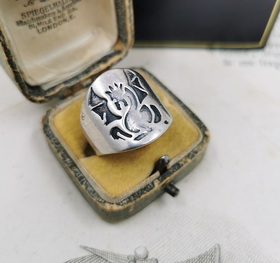 Vintage French Dragon Ring, Statement Ring, Unisex