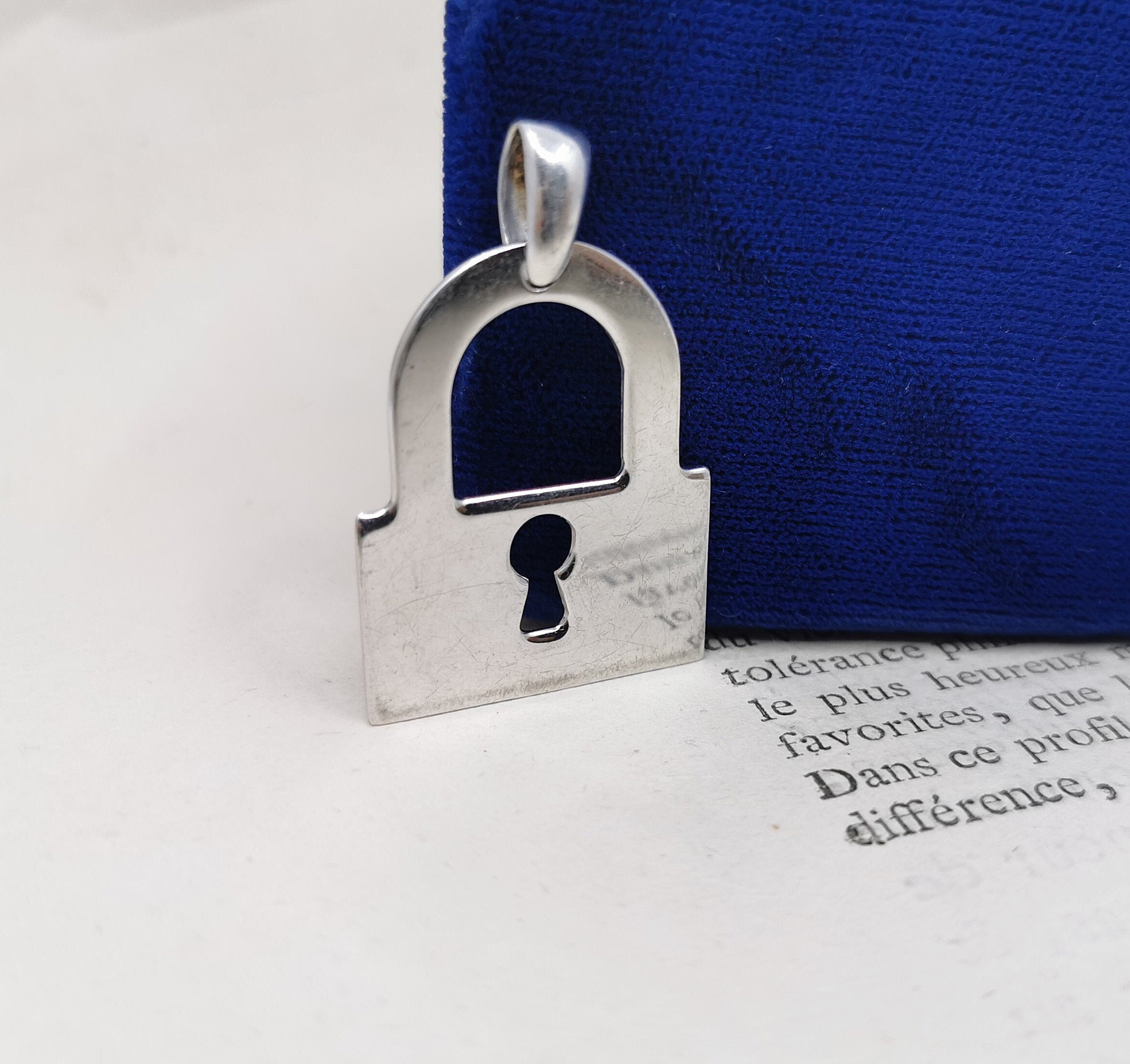 Sterling Lock Pendant Padlock Necklace Love Necklace Etsy