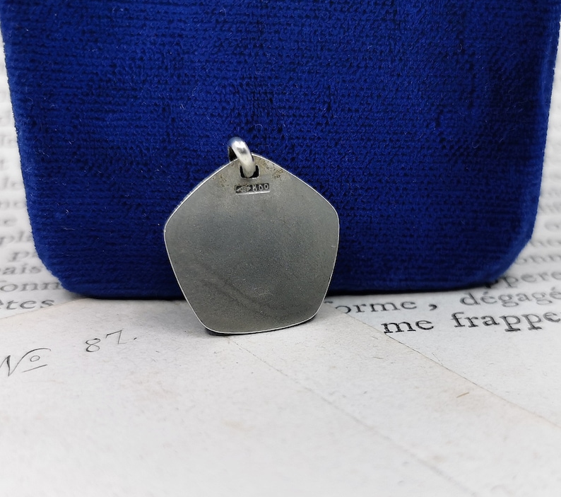 Silver Cancer Pendant French Zodiac Charm