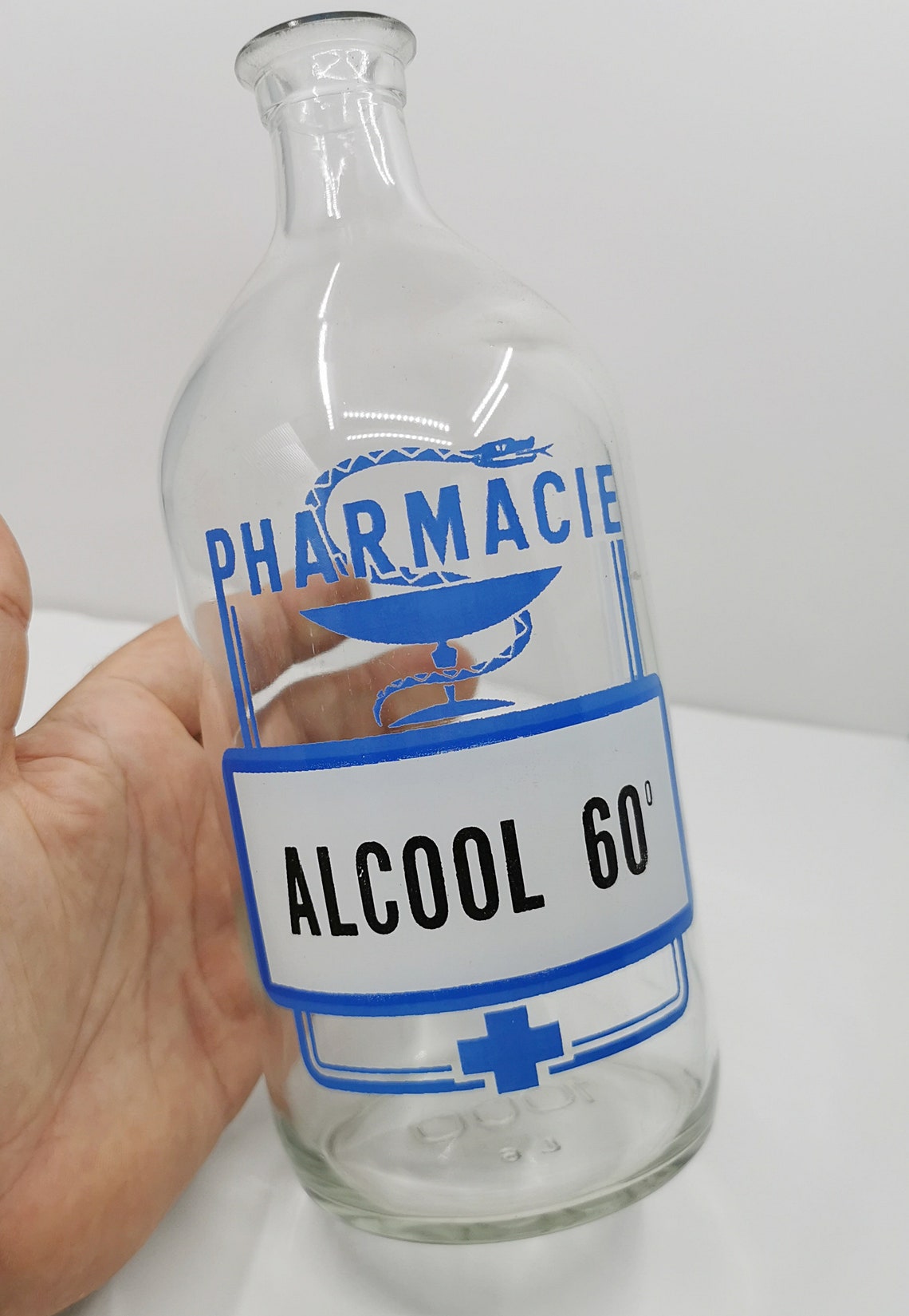 True Vintage Pharmacy Bottle Large Enamel Apothecary Bottle Etsy