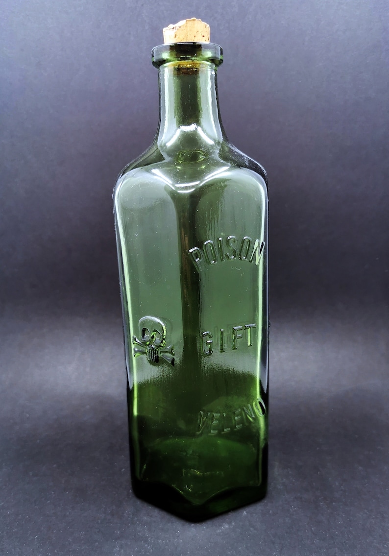 RARE True Vintage German Poison Bottle Large Size Skull Etsy