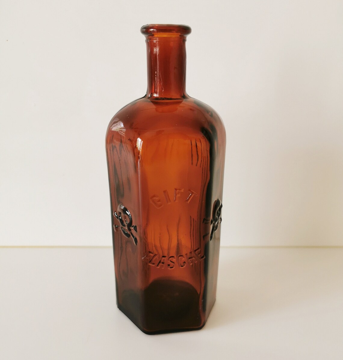 RARE True Vintage German Poison Bottle Large Size Skull Etsy