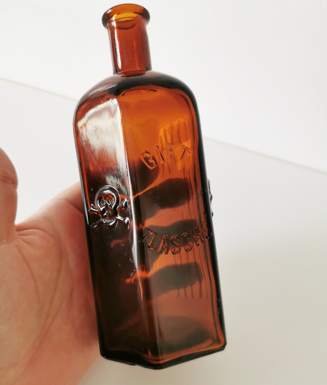 RARE True Vintage German Poison Bottle Large Size Skull Etsy