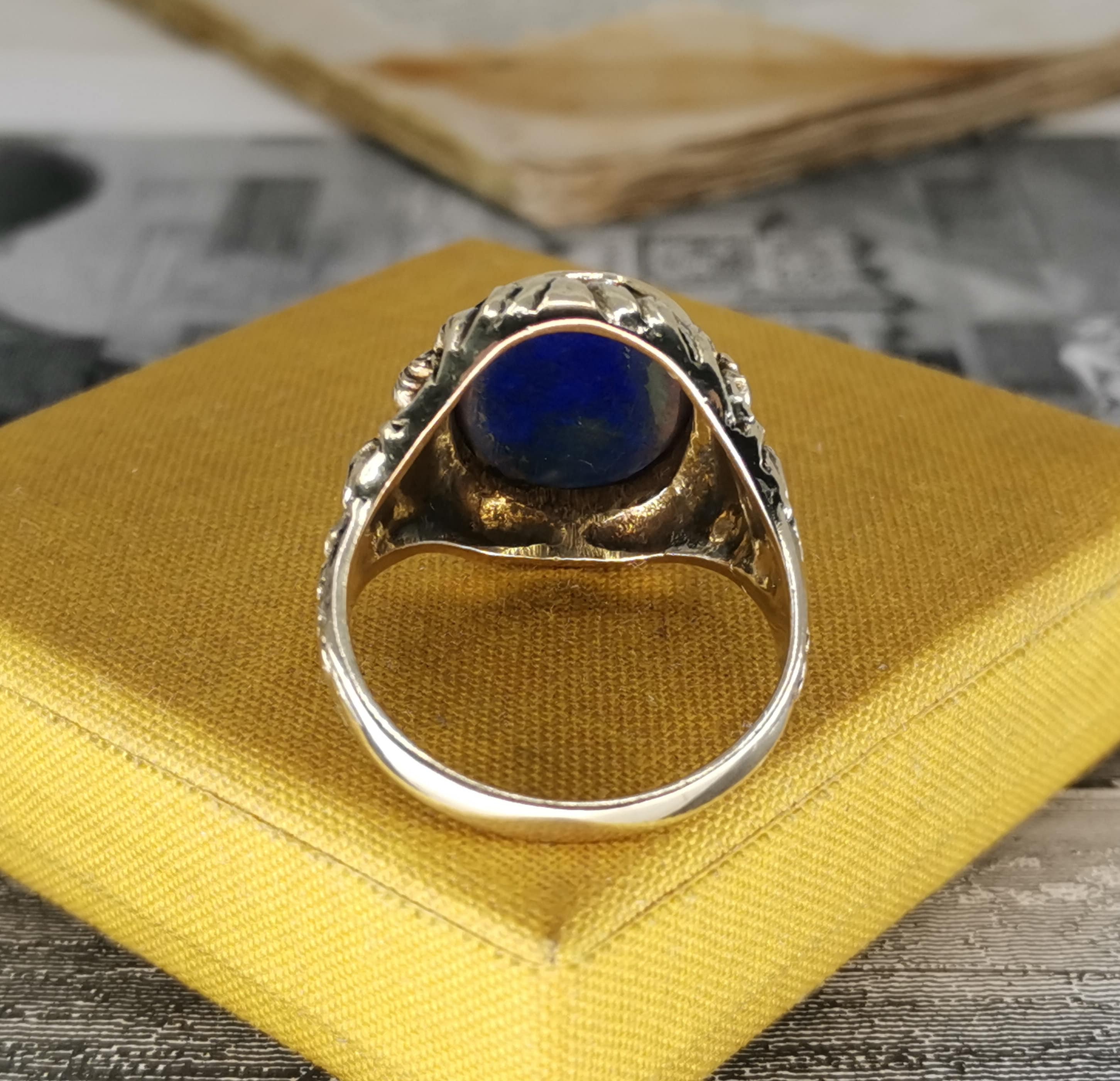 アクセサリー VINTAGE HERMES RING(LAPIS LAZULI) 73666-vintage-18ct-gold-lapis-