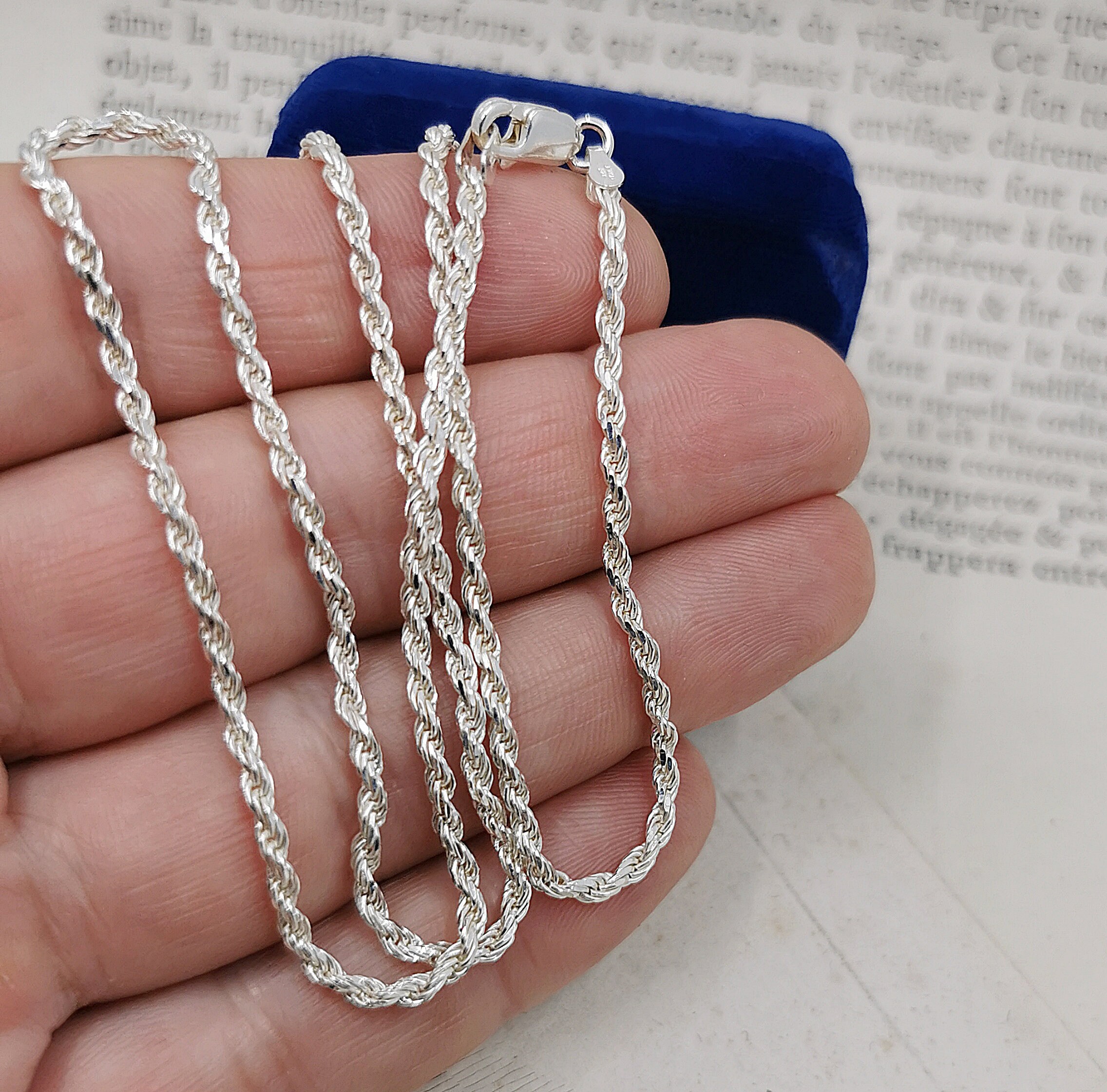 19 Woven Chain Sterling Silver 9.6g Etsy