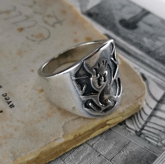 Vintage French Dragon Ring, Statement Ring, Unise… - image 9