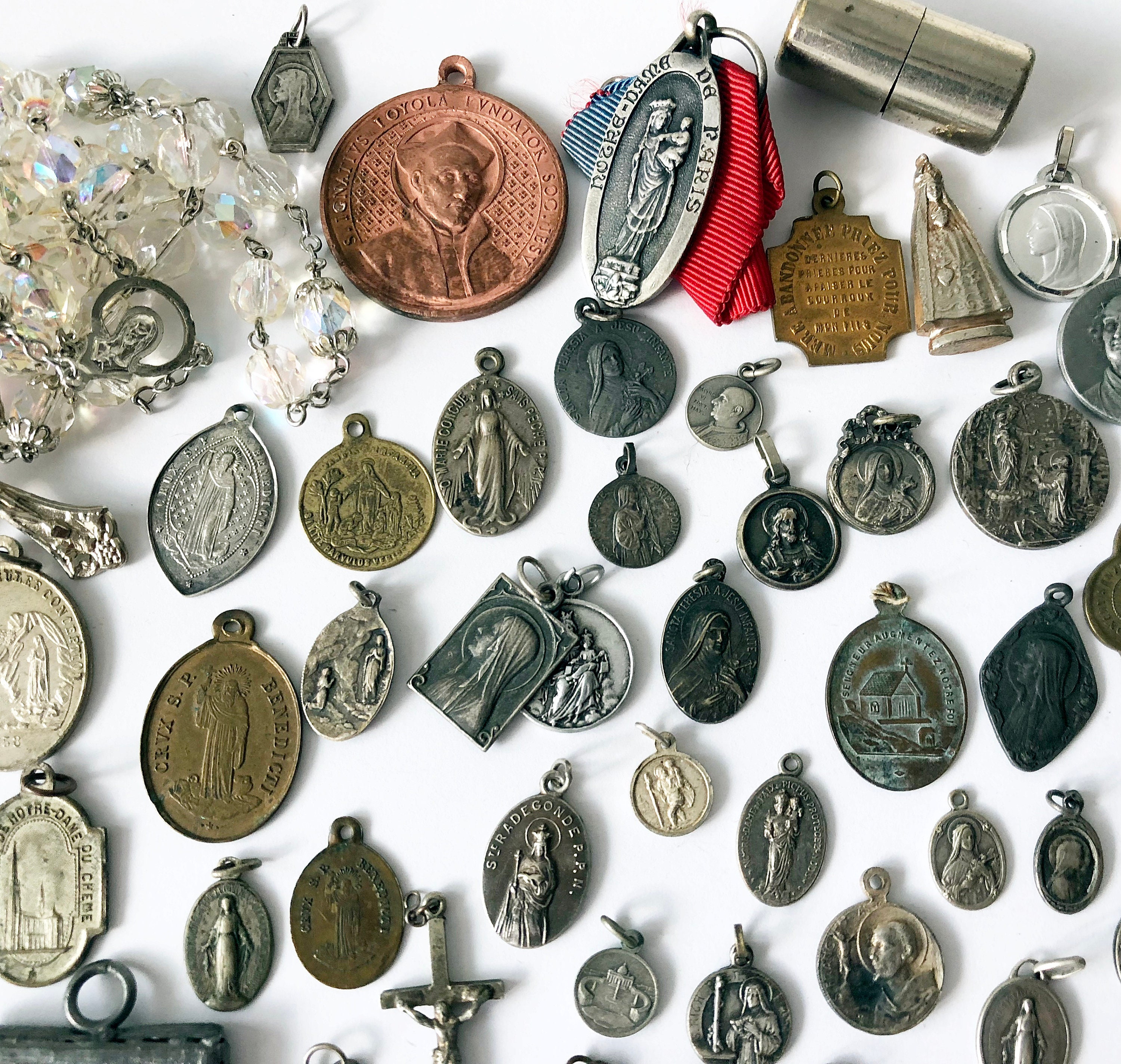 Vintage Religious Medals Lot of 60 Holy Medals Saints Medals Etsy