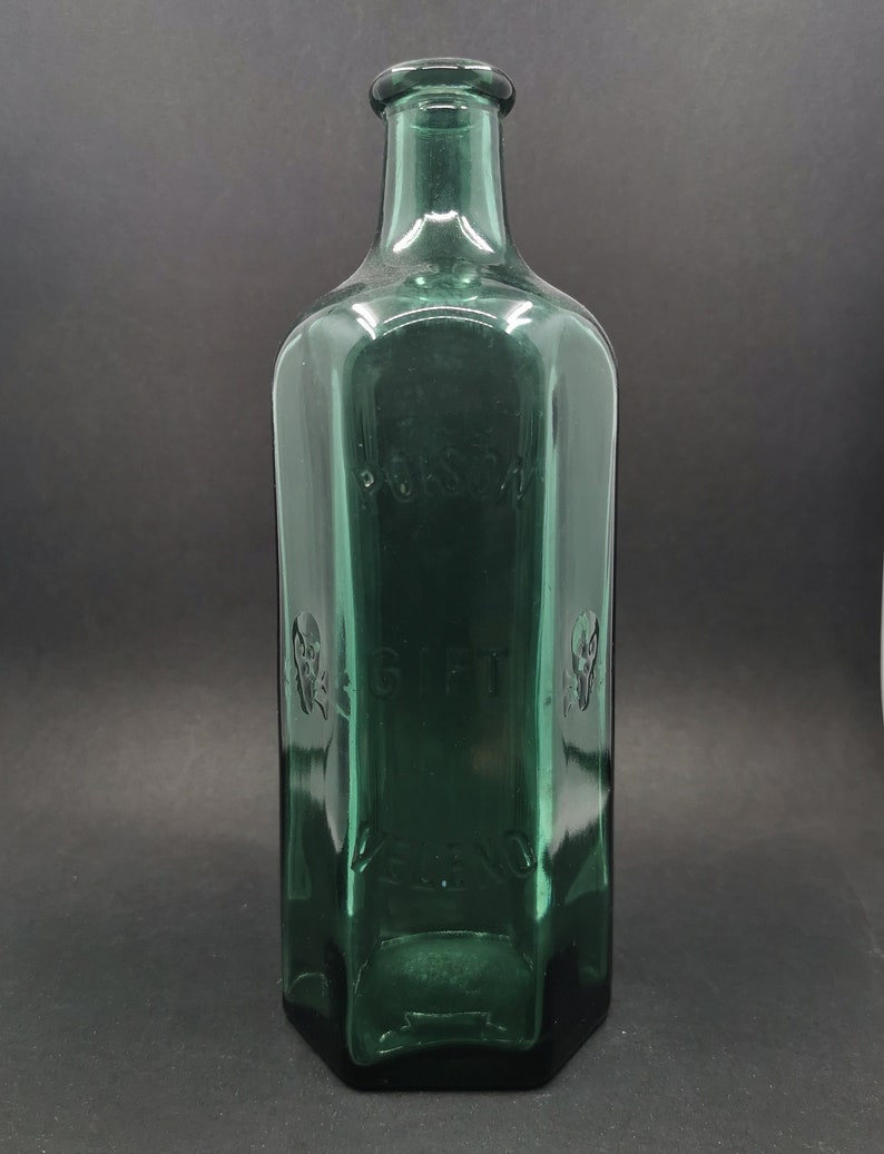 RARE True Vintage German Poison Bottle Large Size Skull Etsy