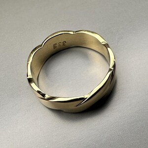 8k Solid Gold Intertwined Ring – Ladies Wedding Band, US Size 6 image 4
