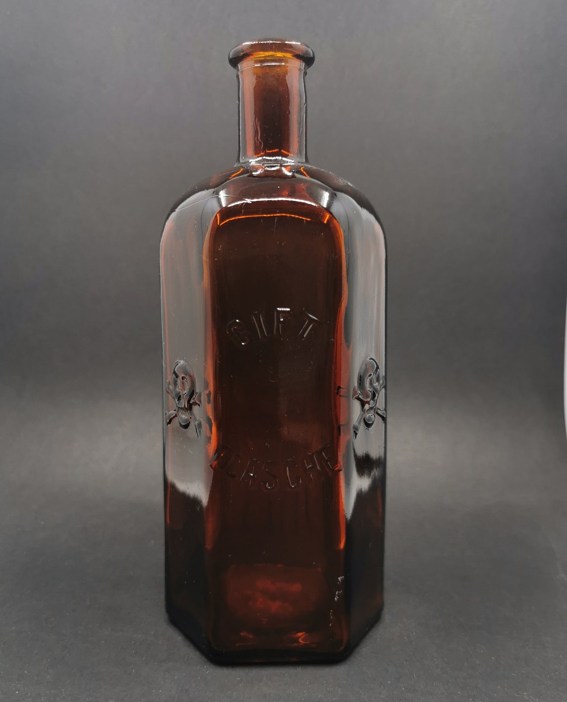 RARE True Vintage German Poison Bottle Large Size Skull Etsy