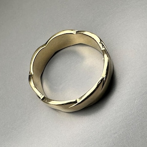 8k Solid Gold Intertwined Ring – Ladies Wedding Band, US Size 6 image 10