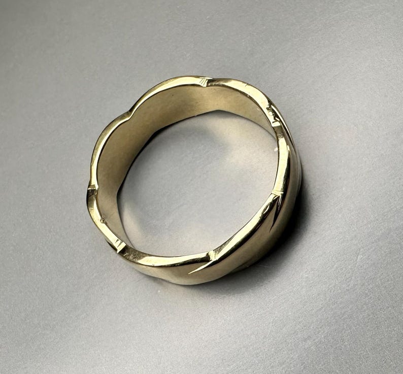 8k Solid Gold Intertwined Ring – Ladies Wedding Band, US Size 6 image 10
