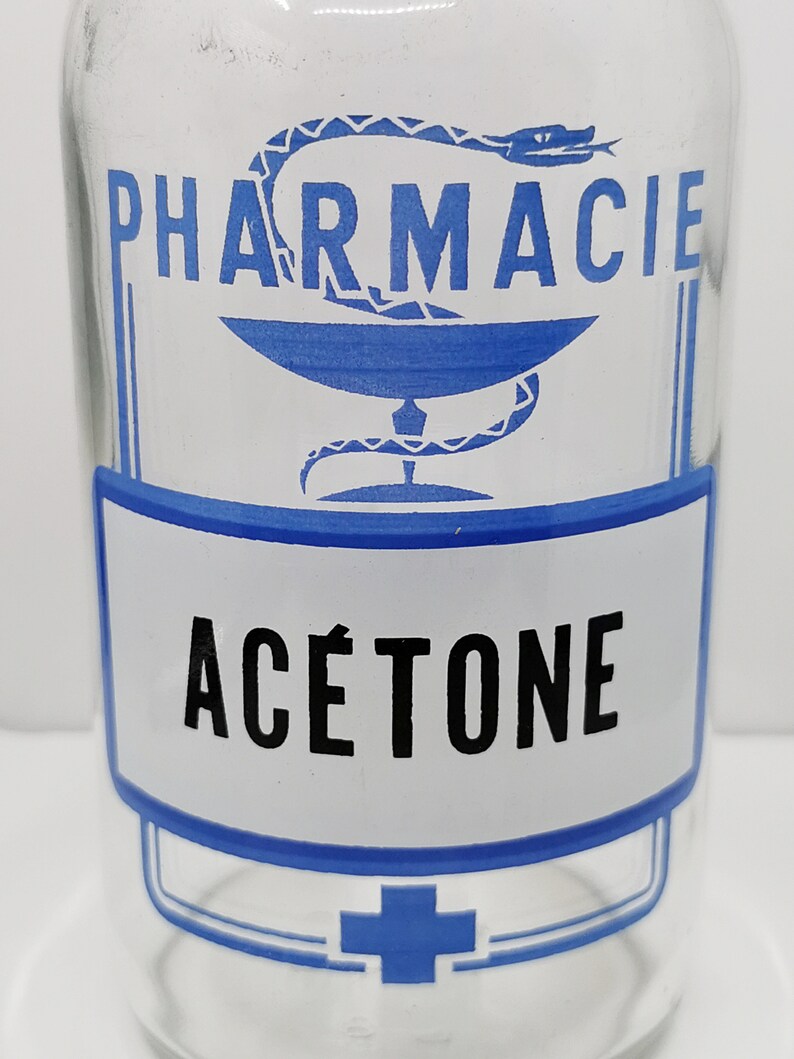 True Vintage Pharmacy Bottle Large Enamel Apothecary Bottle image 3