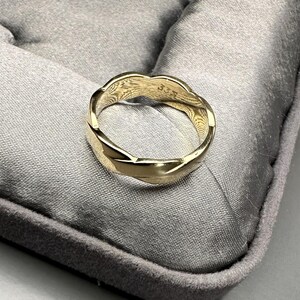8k Solid Gold Intertwined Ring – Ladies Wedding Band, US Size 6 image 7