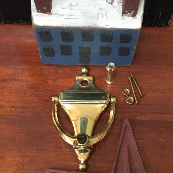 Solid Brass Door Knocker New Old Stock With Peep Hole 5 Still Available I Ship Globally