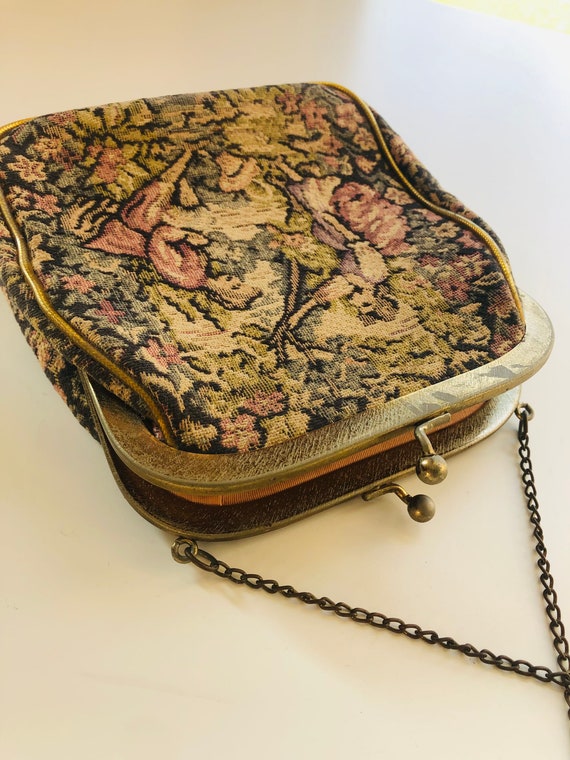 Vintage Handbag JR Julius Resnick Tapestry Midcen… - image 9