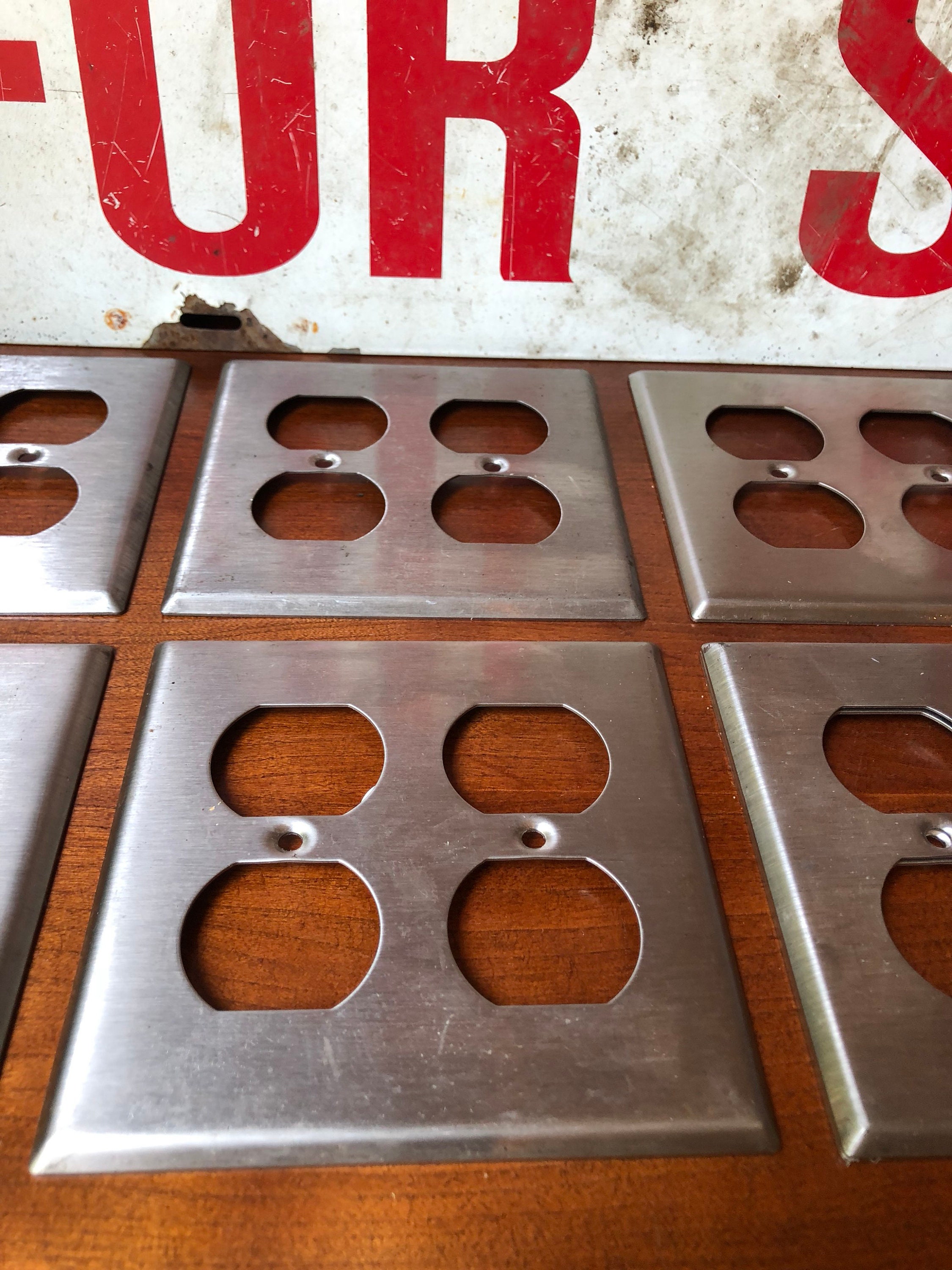 Metal Outlet Cover 4 Remaining Four Plug Cover Stainless Steel Etsy UK