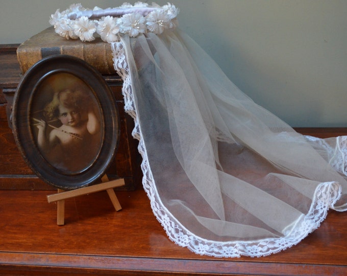 Vintage Bridal Veil Vintage Bridal Tiara Wreath Silk Flowers Tiara With