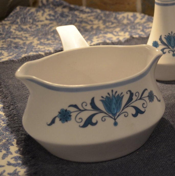 Gravy Boat Noritake Blue Haven Gravy Boat Blue and White Gravy Etsy