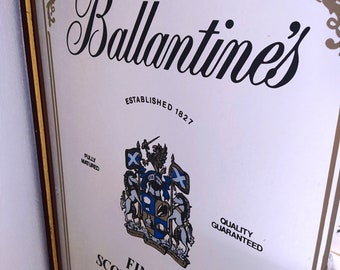 Vintage Ballantines Whisky Spiegel.
