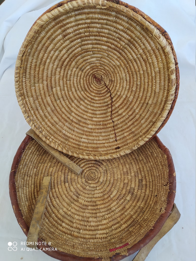 Ethiopian Straw Basket,ethiopian Straw Food Basket,tribal Food Basket,vintage Handmade Straw