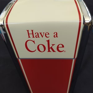 Portatovaglioli vintage.Distributore di tovaglioli Coca Cola da collezione degli anni '90