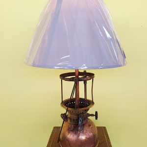 Kerosene lamp converted electric.German Petromax kerosene lamp.1950&#39;s brass kerosene lamp.