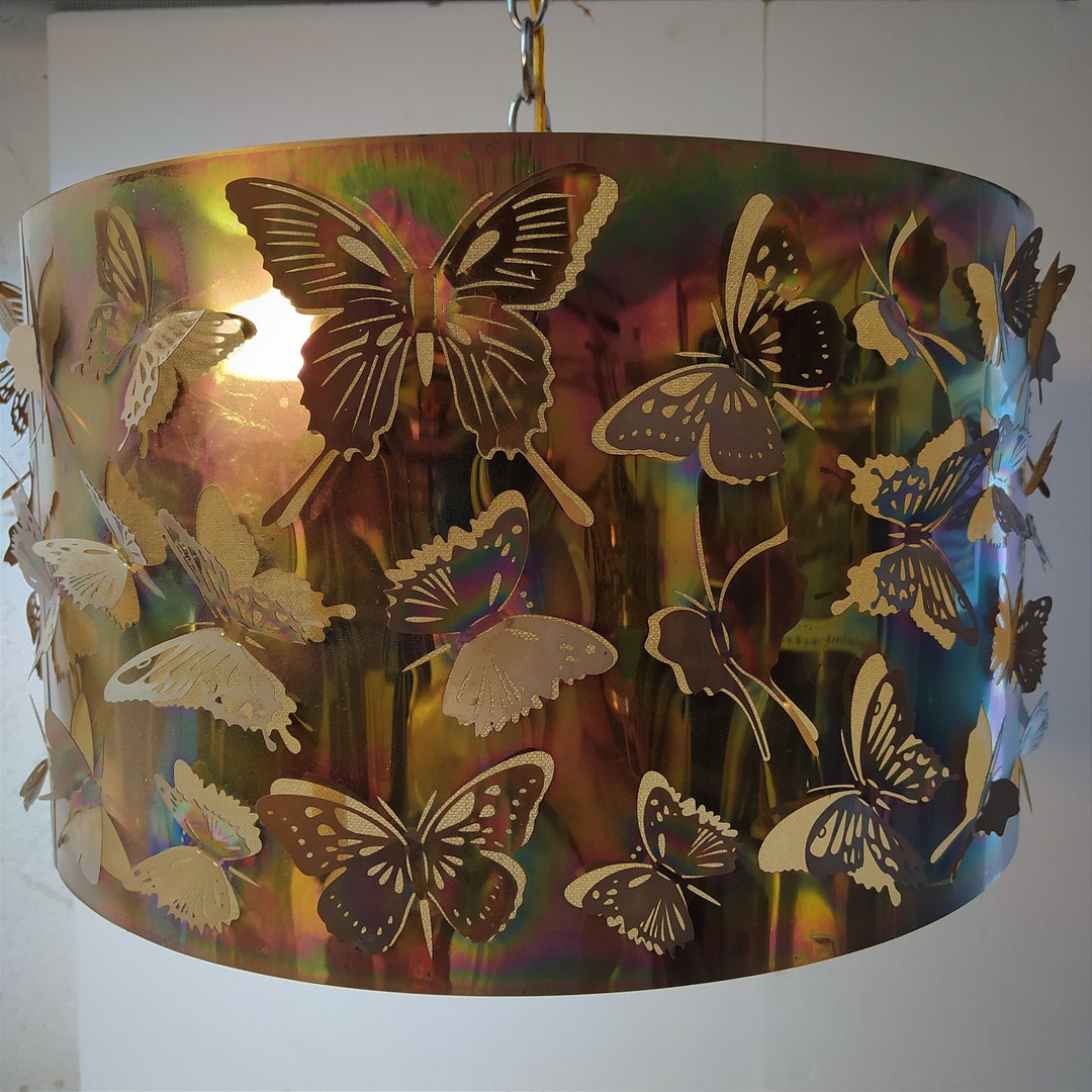 Vintage Brass Butterfly Pendant Lamp. Etsy